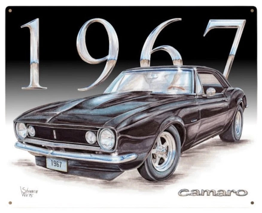Metal Sign for Camaro (1967) 12 x 15 Classic Car Decor