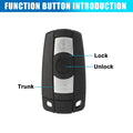 Remote Key Fob for BMW 3 Series 5 Series 7 Series X5 X6 (E90 E92 E93)