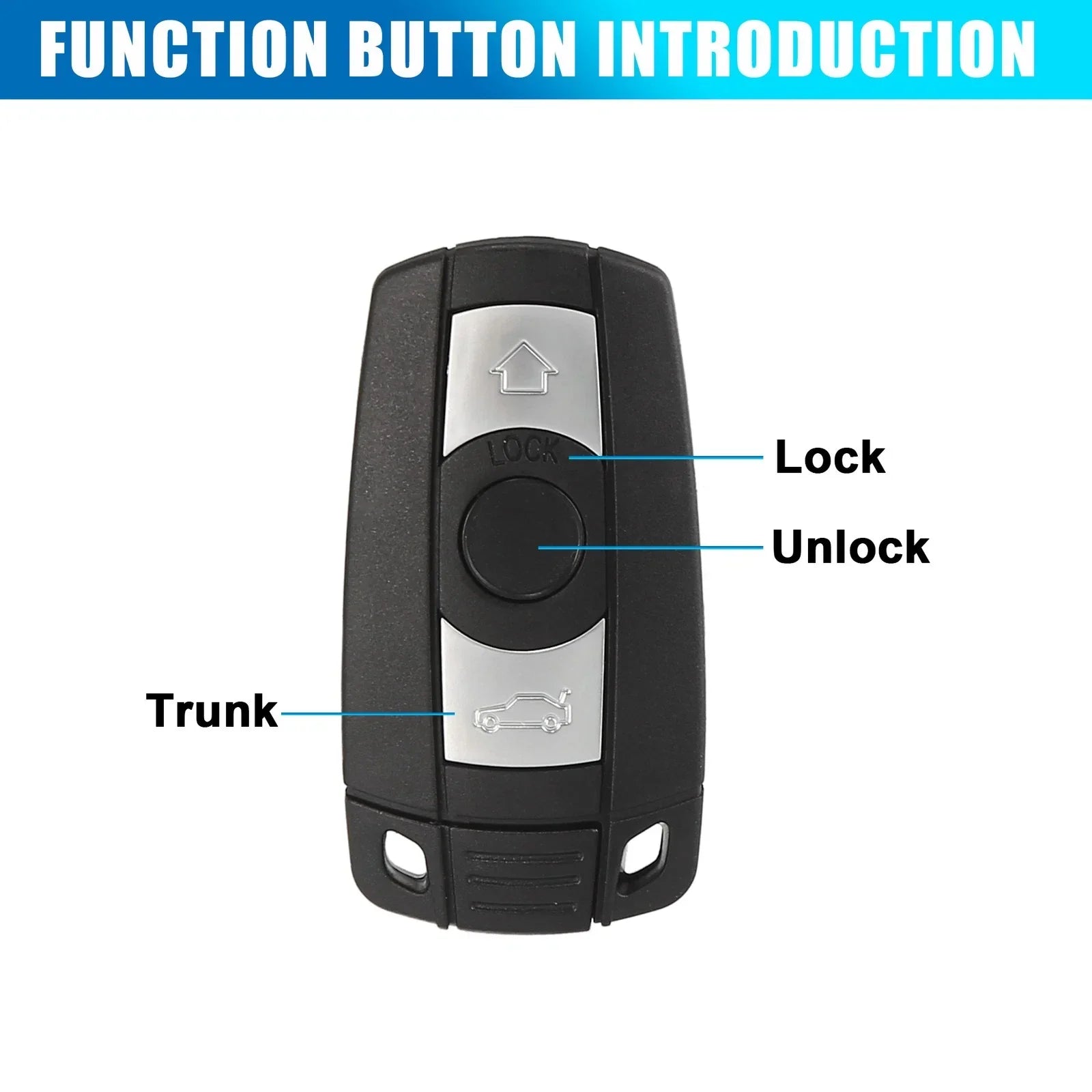 Remote Key Fob for BMW 3 Series 5 Series 7 Series X5 X6 (E90 E92 E93)