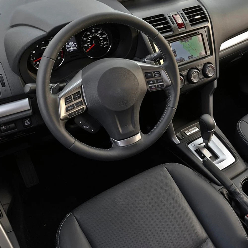 Front Left Bottom Leather Seat Cover for Subaru Forester (2014–2016) Black EV