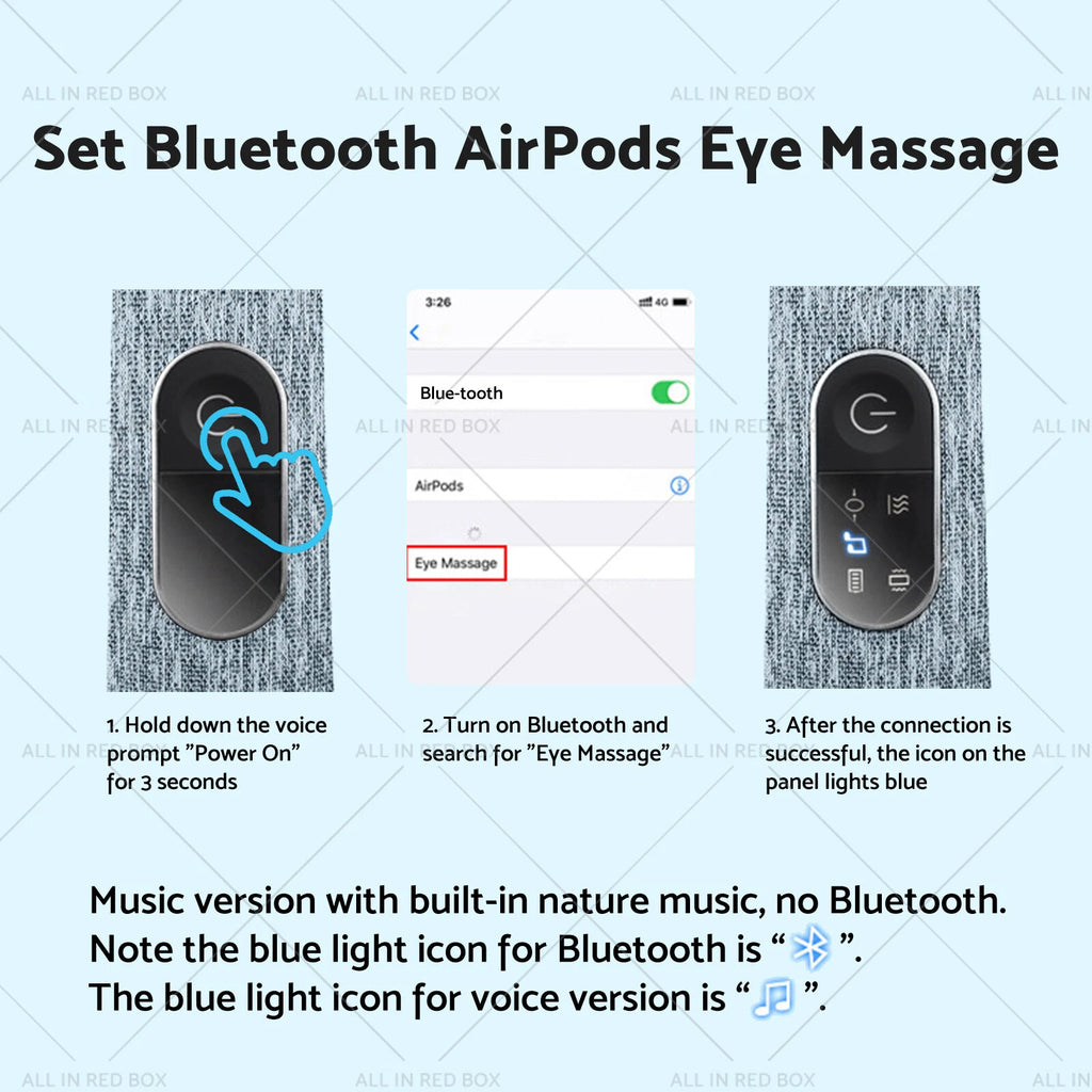 Eye Massager for Tension Relief (Smart Compression, Air, Heat, Vibration)