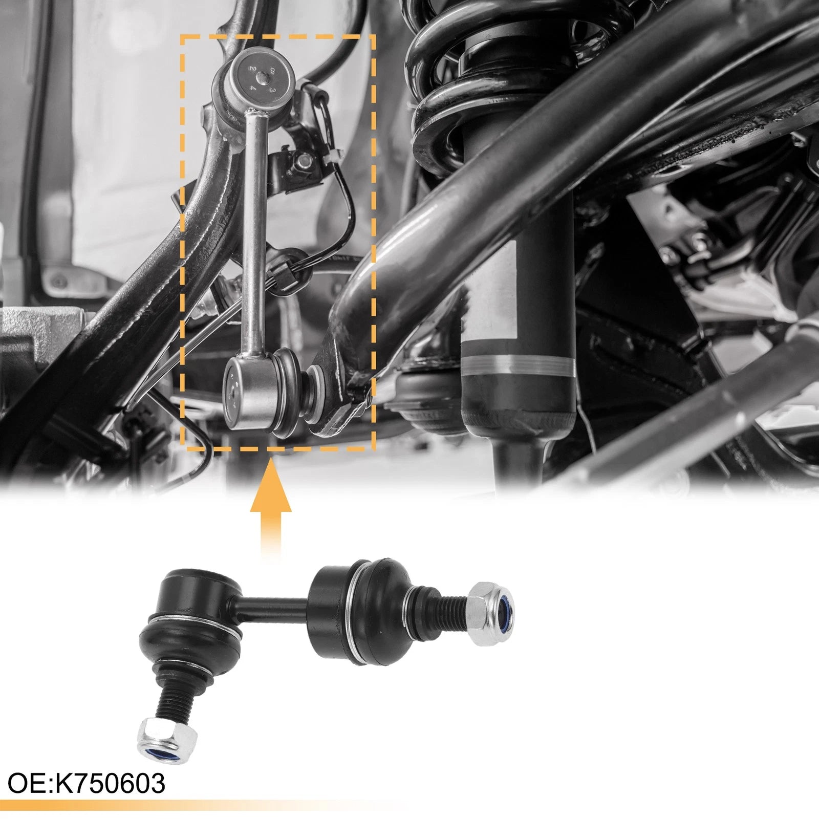 2X Rear Stabiliser Sway Bar Link for Hyundai Santa Fe XL (2013–2019) No.K750603