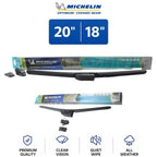 Set of 2 Michelin Optimum+ 20"/18" Ceramic Beam Wiper Blades for