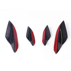 6Pcs Front Bumper Lip Spoiler Fins Canards Splitters for Universal Fit