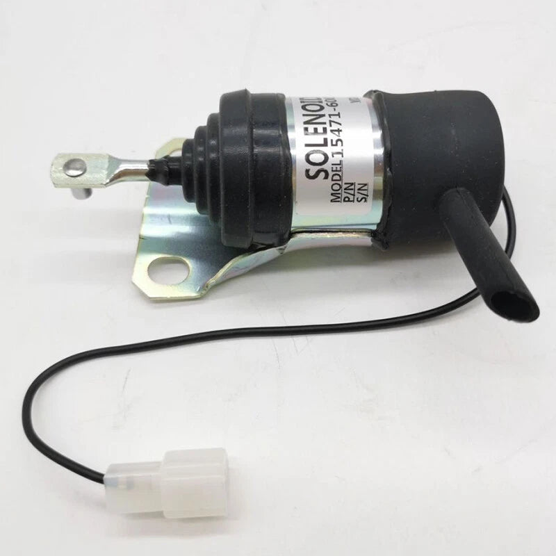 12V Fuel Stop Solenoid 052600-1000 15471-60010 for Kubota KX161-2 (2000–2005)
