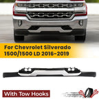 Front Bumper Valance & Chrome Skid Plate for Chevy Silverado 1500 (2016–2019)