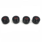 Set of 4 Black Gear Skull Bolt Caps for Harley Dyna Softail Road King