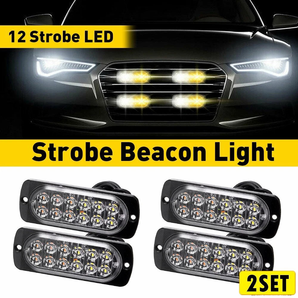 8x LED Light Strobe Hazard Beacon Signal Lamps for Truck Car