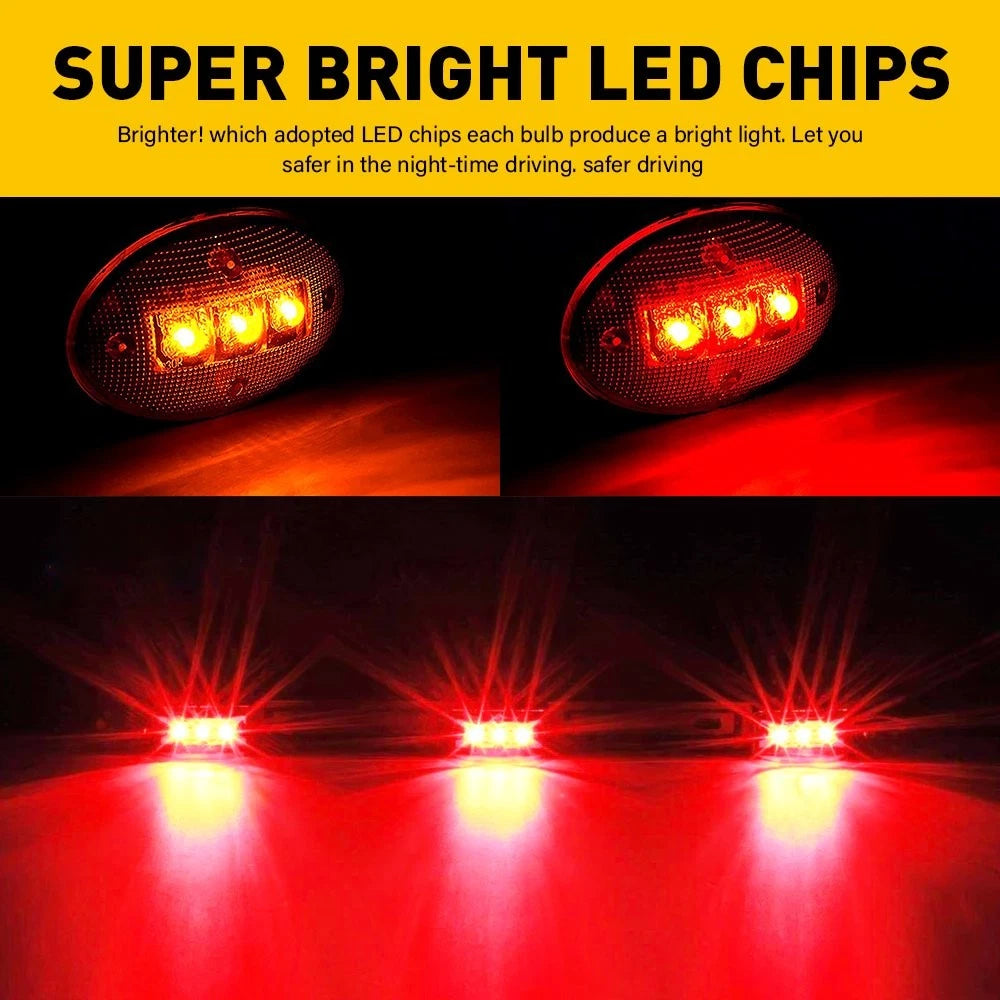 AUXITO Smoke LED Dually Side Marker Bed Tail Light for Ford F350 F450 F550 (2017–2023)