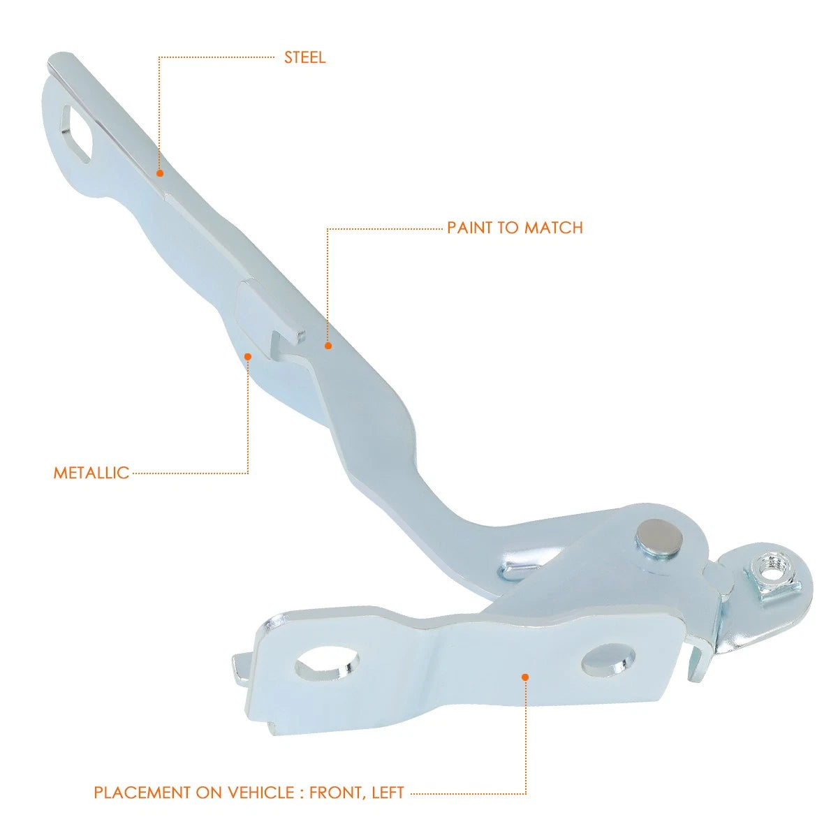 Left Driver Side Steel Engine Hood Hinge for Chevy Cruze Limited (2011–2016)