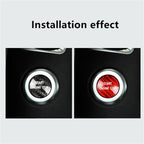 Black Carbon Fiber Engine Start Stop Button Cover for Land Rover Discovery (10-16)