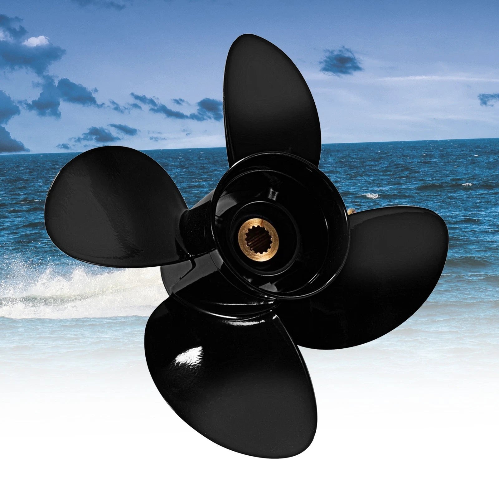 Set of 4 Blades 14 X 21 Outboard Propeller for Yamaha 150-300HP (15 Tooth)