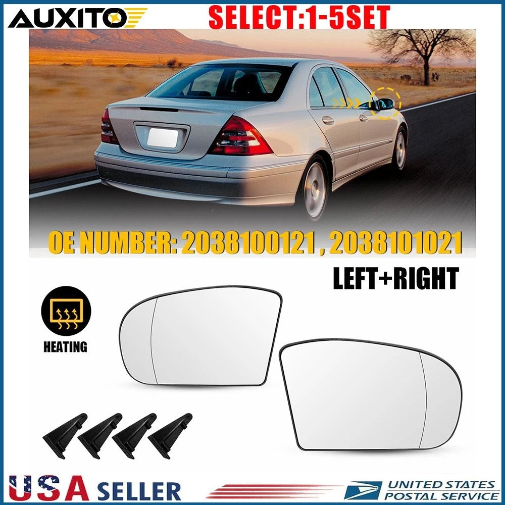 Heated Side Mirror Glass for Mercedes-Benz C-Class W203 (2002–2010)
