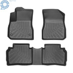 Set of 3 TPE Floor Liners for Chevrolet Malibu (2016–2025) Black Anti-Slip
