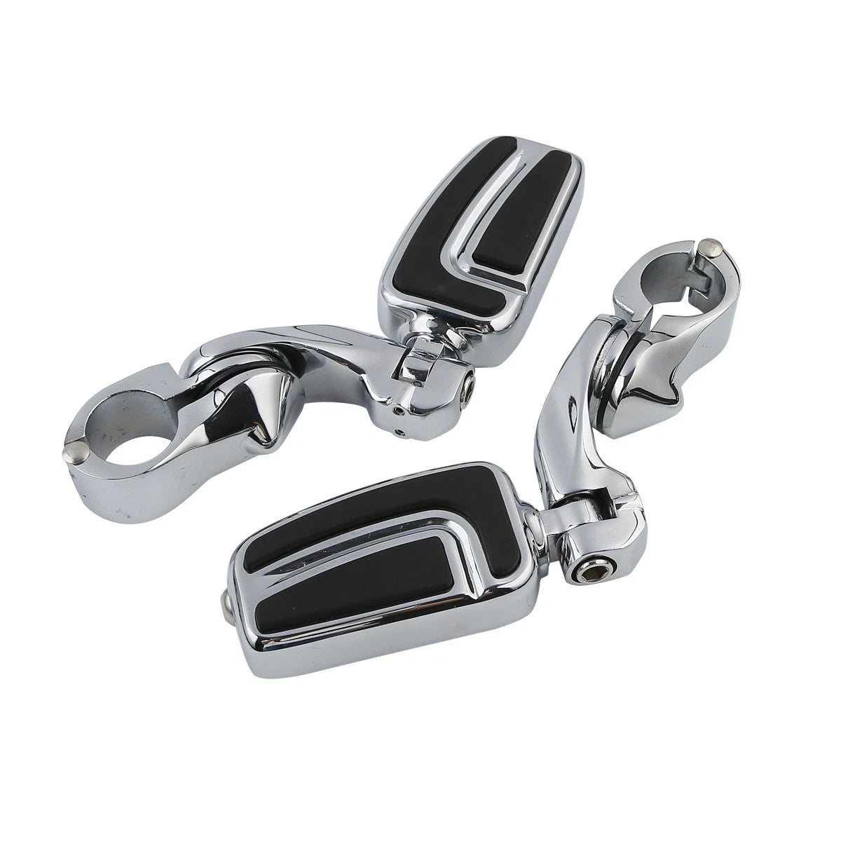 1.25'' Short Angled Highway Engine Guard Footpegs for Harley (Chrome)