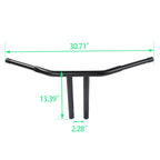 T-Bars Handlebar for Harley Dyna (4"/6"/8"/10"/12"/14"/16"/18") Black