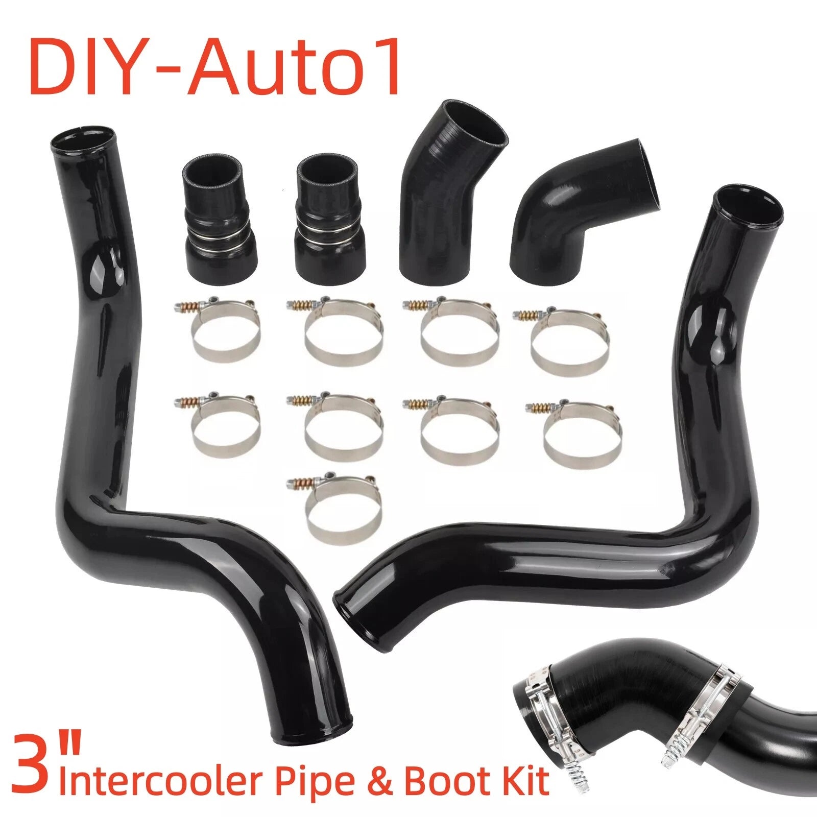 3" Intercooler Pipe & Boot Kit for GMC 6.6L LB7 Duramax Diesel (2002–2004)