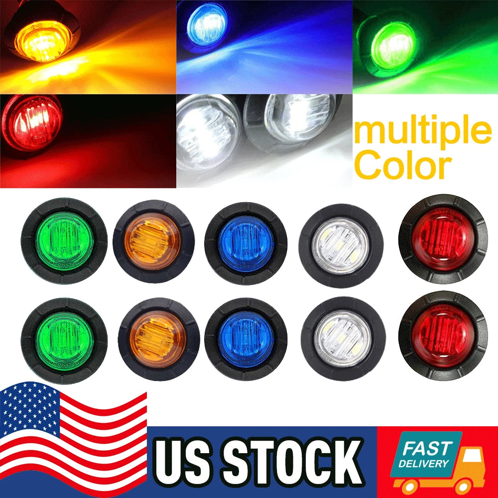 LED Side Marker Lights for Universal Vehicles (Round)