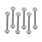 10 Pcs Stainless Steel Bimini Top Strap Pad Eye Footman's Loop Tie Downs