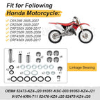 Linkage Needle Bearing Seal Collar Kit for Honda CRF250X CRF250R CRF450R CRF450X (2004–2023)