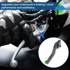 Adjustable Brake Clutch Levers for Honda CBR600RR (2003–2016) - Titanium Green