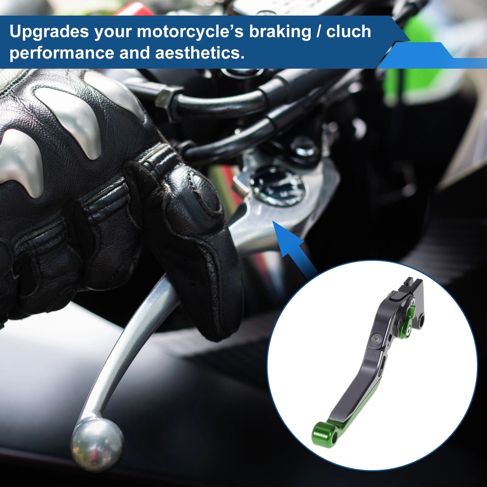 Adjustable Brake Clutch Levers for Honda CBR600RR (2003–2016) - Titanium Green
