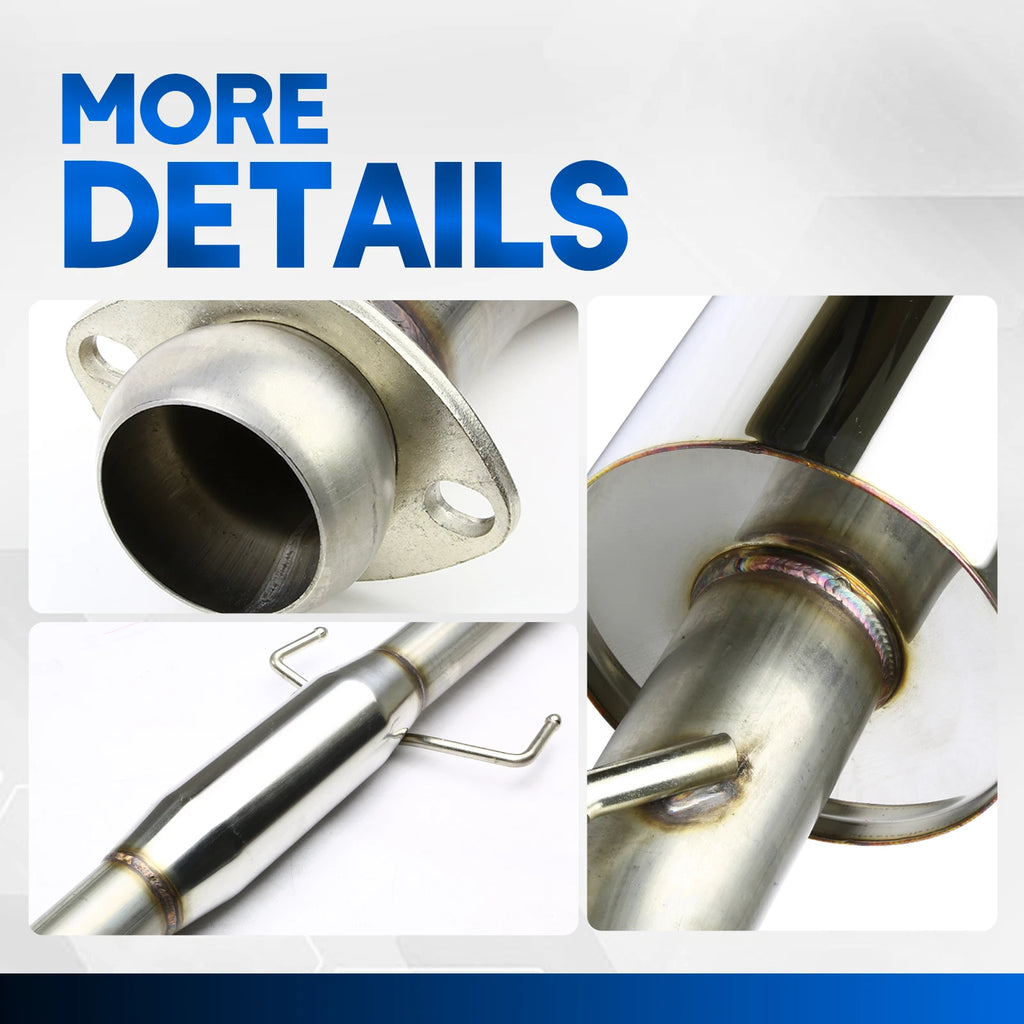 Dual Tip Catback Exhaust System Kit for Hyundai Tiburon V6 2.7L (2003–2006)