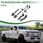 6pcs Front Suspension Kit Tie Rod End Sway Bar Link for Mercury Milan (2006–2009)