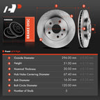 Front Disc Brake Rotors for Chevy Malibu (2013–2016) Buick LaCrosse (2012–2016)