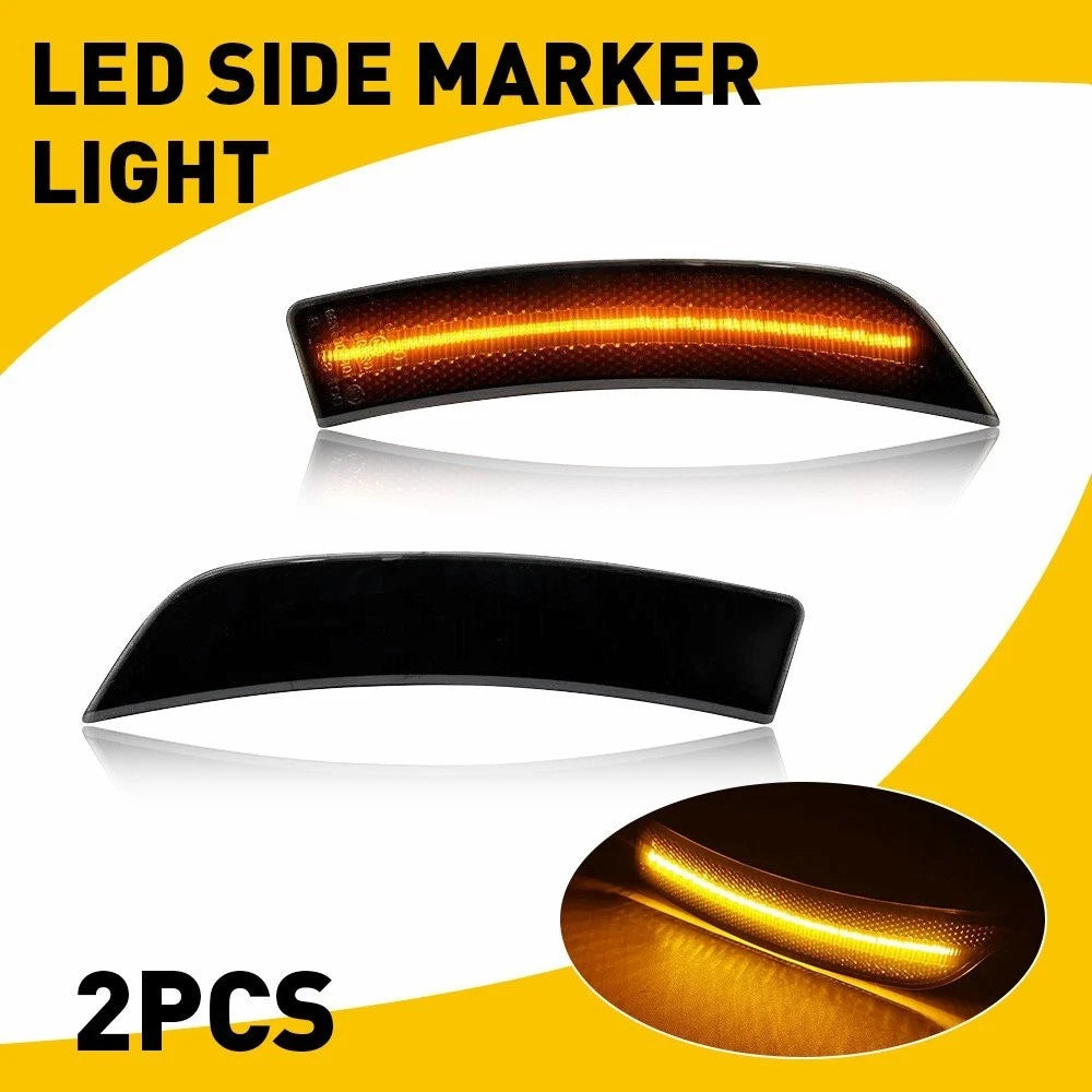 AUXITO Smoked Full LED Amber Side Marker Lights for Toyota GR86 Subaru BRZ (2022–2023)