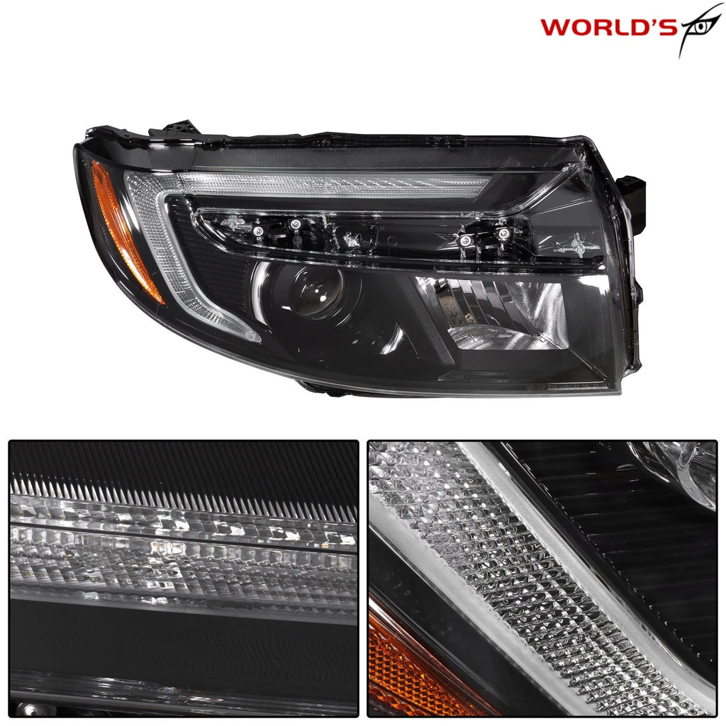 Set of 2 LED Headlights for Honda Ridgeline/Passport (2022–2025) Black