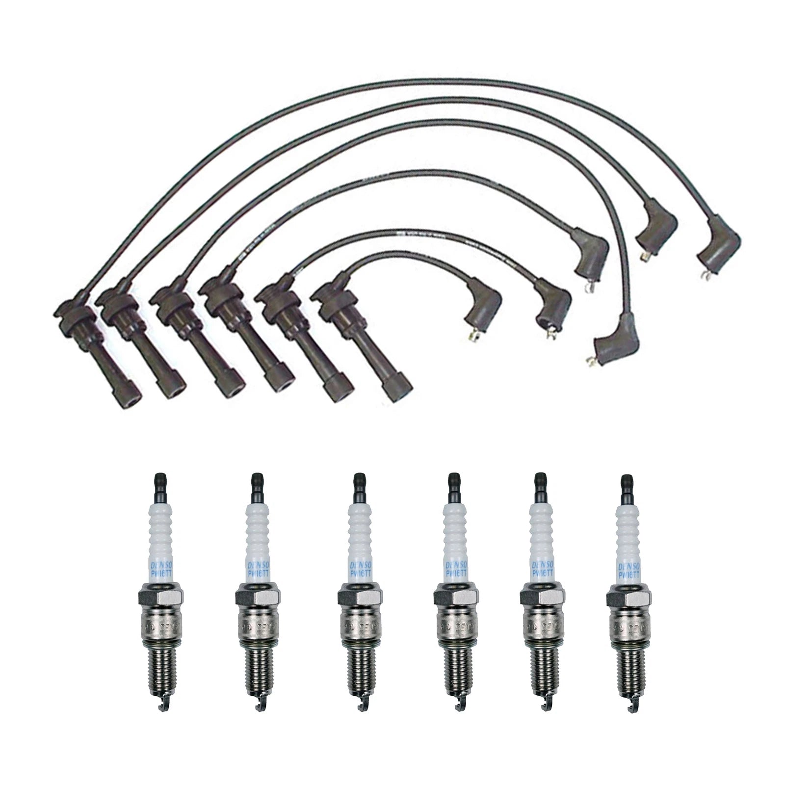 Denso Wire Set & 6 Platinum TT Spark Plugs for Dodge Stealth (1991–1996)