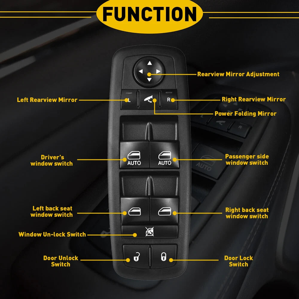 Master Power Window Switch for Chrysler Town & Country, Grand Caravan (2012–2016)