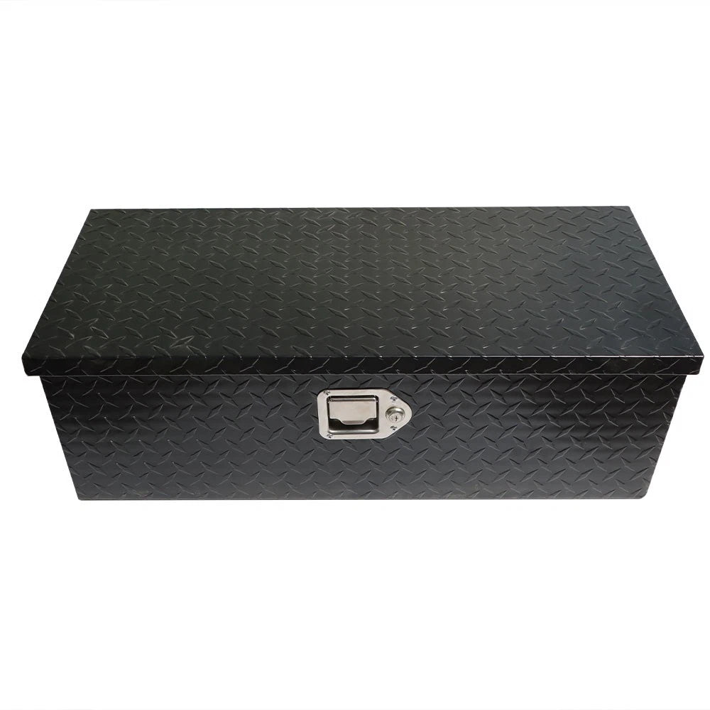 30 Inch Black Aluminum Diamond Plate Tool Box for Truck Trailer