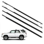 Set of 4 Door Window Moulding Trim Weatherstrip for Toyota 4Runner (2010–2021) 75721-35011