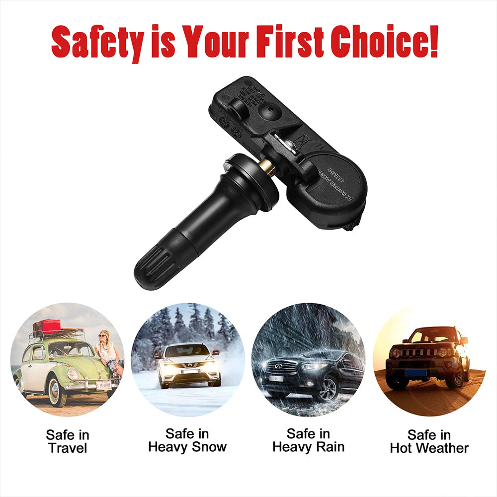 Set of 4 Pre-Programmed TPMS Tire Pressure Sensors for Jeep Wrangler (2013–2014) 56029398AA