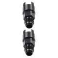 Black 6AN Male to 3/8" Quick Disconnect EFI Fuel Rail Adapter for Car