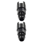 Black 6AN Male to 3/8" Quick Disconnect EFI Fuel Rail Adapter for Car
