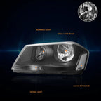 Headlight for Dodge Avenger (2008–2014) - Black Housing, Clear Corner