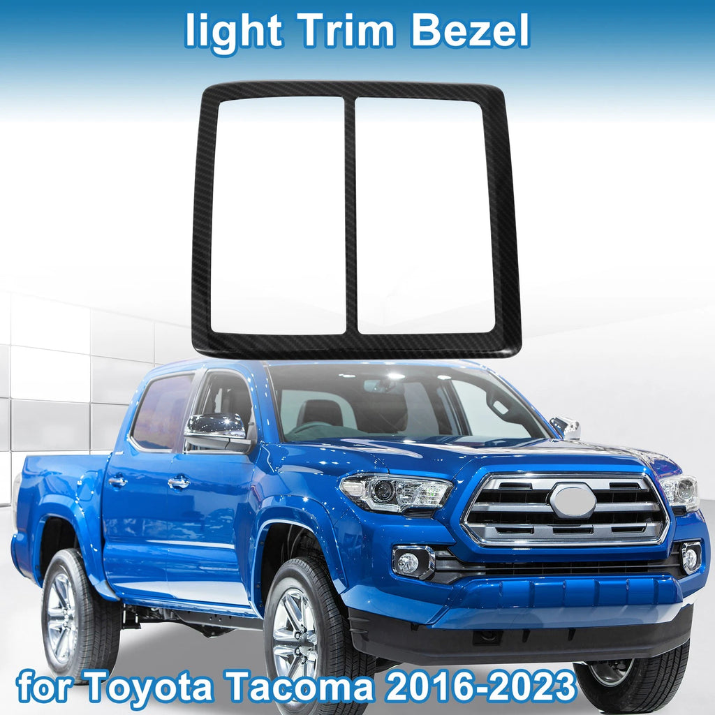 Front Row Headlight Trim Bezel for Toyota Tacoma (2016–2023) Carbon Fiber Black
