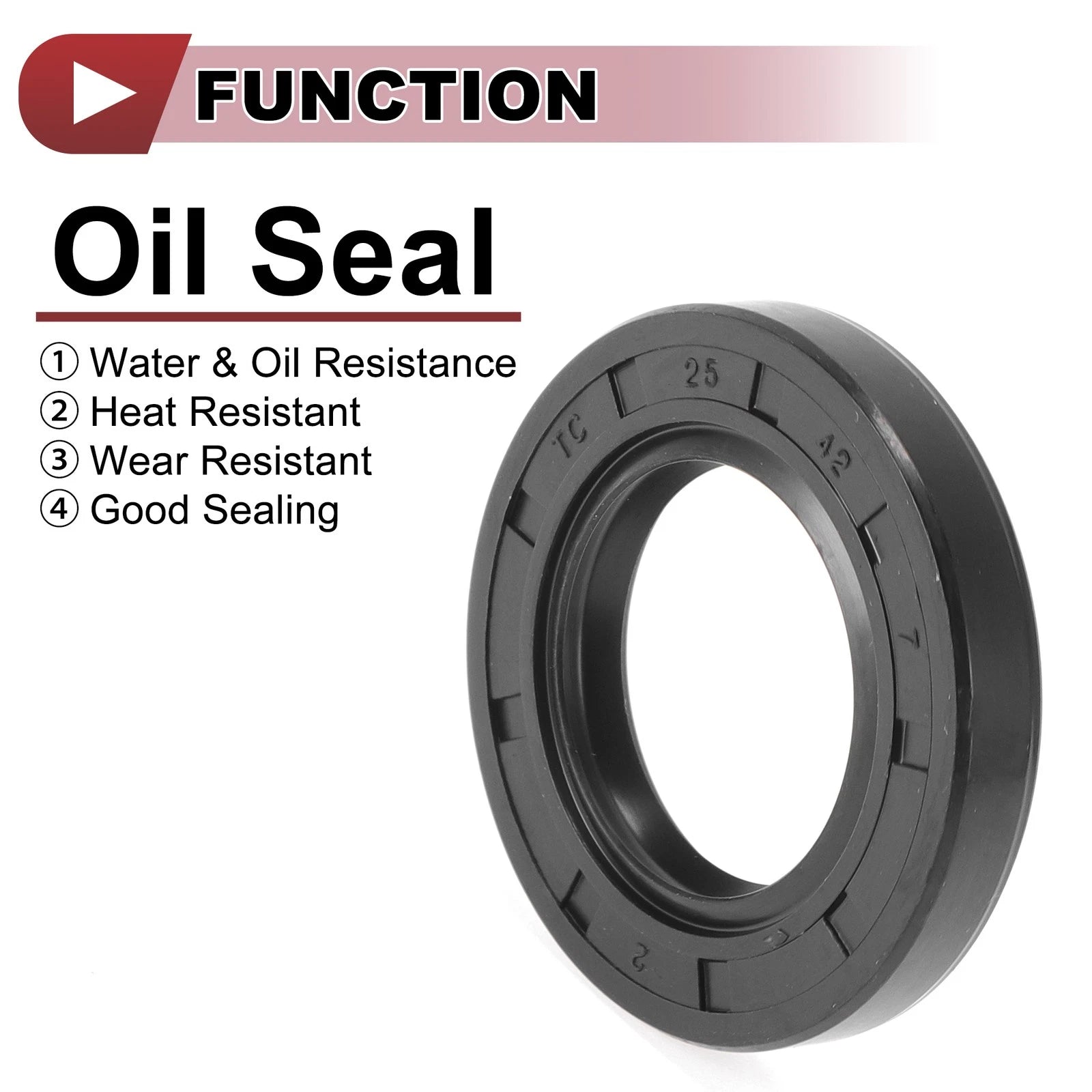 Set of 5 Rotary Shaft Oil Seals for Various Models (25x42x7mm)
