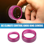 AC Radio Switch Knob Cover Decals for Dodge Durango 2014-2020 - 3 x Pink