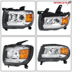 Set of 2 Halogen LED DRL Projector Headlights for GMC Canyon (2015–2022)