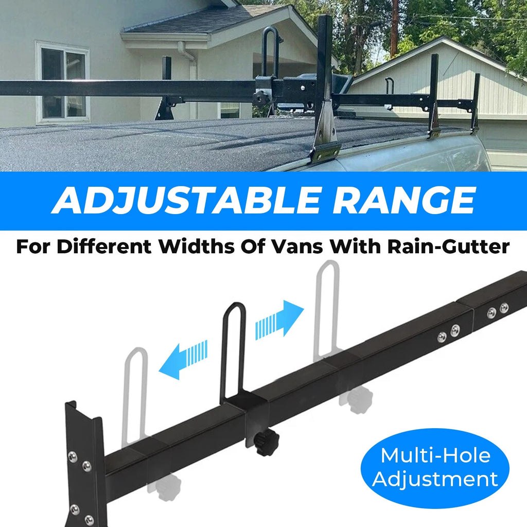 3 Bar Ladder Roof Rack Cross Bars for Chevy Express Van (1996–2023)