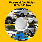 12"-15" Silver Spare Wheel Tire Cover for Universal Cars (Fits 27"-29")