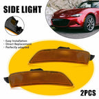 2X Amber LED Front Bumper Side Marker Light for Mazda MX-5 Miata (2016–2023)