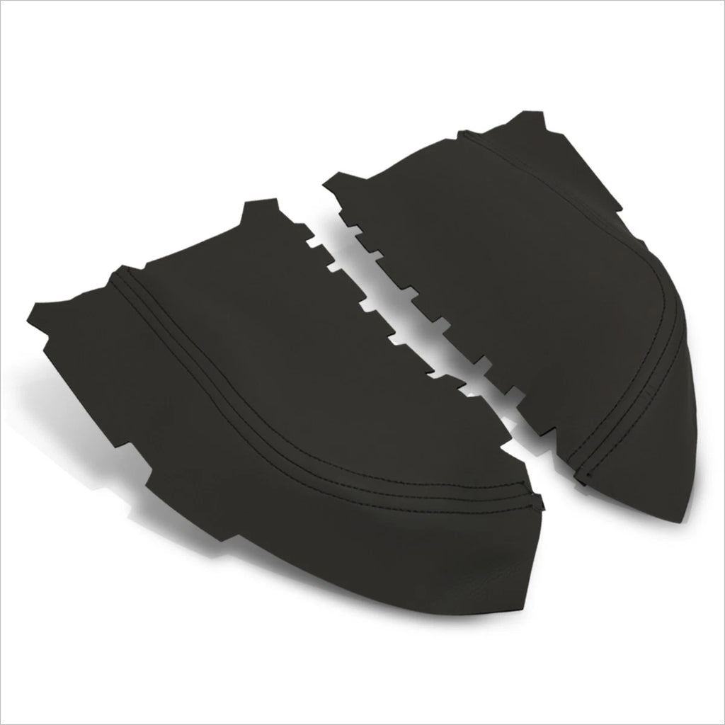 Set of 2 Front Door Panels Armrest Covers for Honda Pilot (2009–2015) Microfiber Leather Black