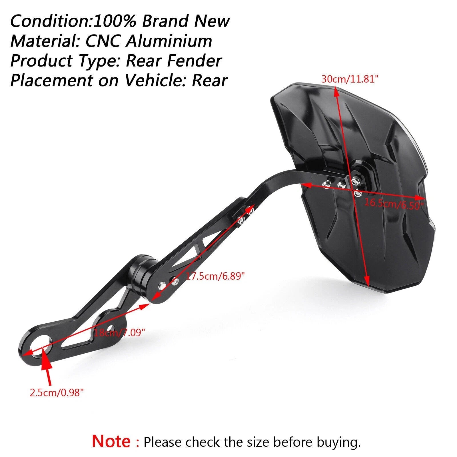 Universal Motorcycle Rear Fender Mudguards for Honda Yamaha Suzuki BMW