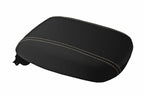 Leather Console Lid Armrest Cover for Dodge Dart (2013–2016) Beige Stitch