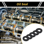 Set of 5 Oil Seal Rotary Shaft Seal NBR Rubber 26x52x8mm